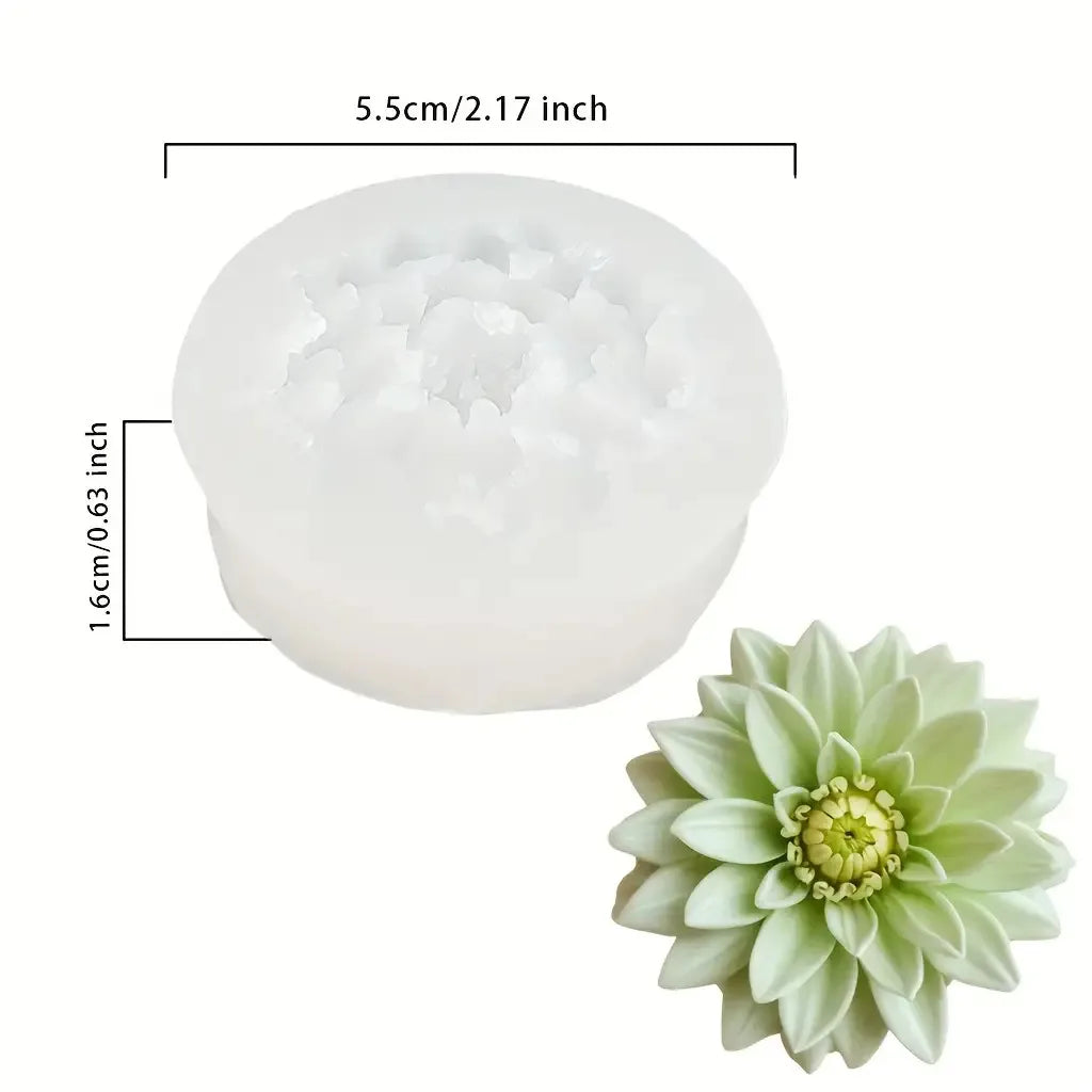 3D Rose Silicone Candle Mold, Soap Mold - Realistic Petal Design, Easy to Demold, Suitable for DIY Handmade Scented Candles, Soap, Resin Crafts, Clay, Plaster, Wedding and Valentine's Day Romantic Gift Options, Clay Mold, Pla