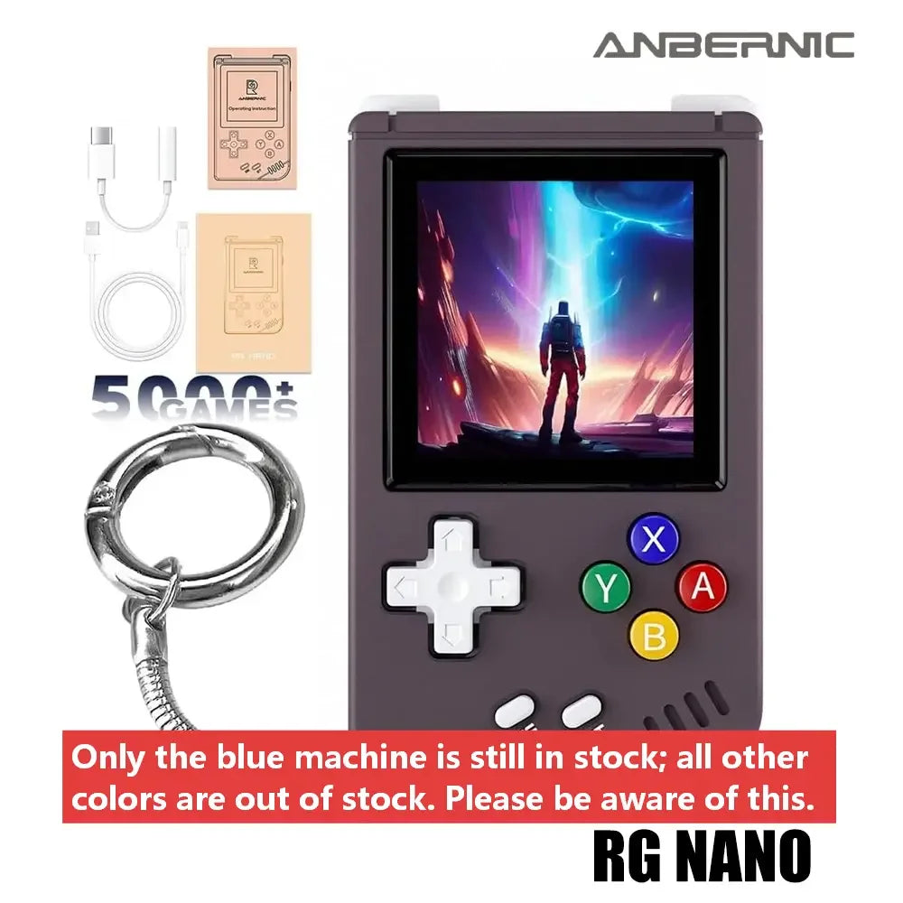 ANBERNIC G Nano Handheld Game Console Portable Retro Video Games Consoles Hand Held Aluminum Alloy CNC Music Player 1.54Inch IPS