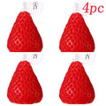 15pcs Strawberry Shaped Scented Candles Fruit Aroma Soy Wax Handmade Candle Home Valentine's Day Decoration Birthday Gifts