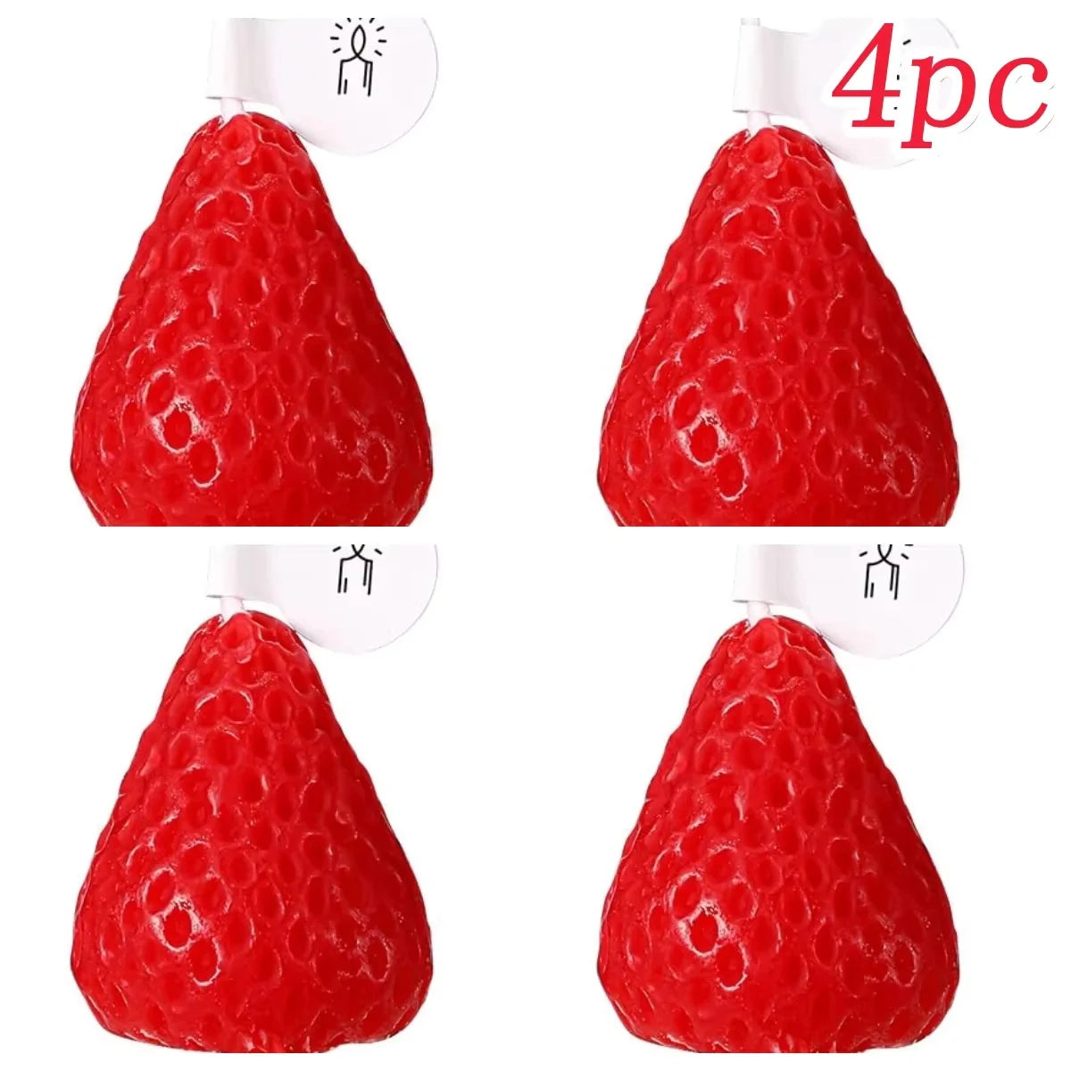 15pcs Strawberry Shaped Scented Candles Fruit Aroma Soy Wax Handmade Candle Home Valentine's Day Decoration Birthday Gifts