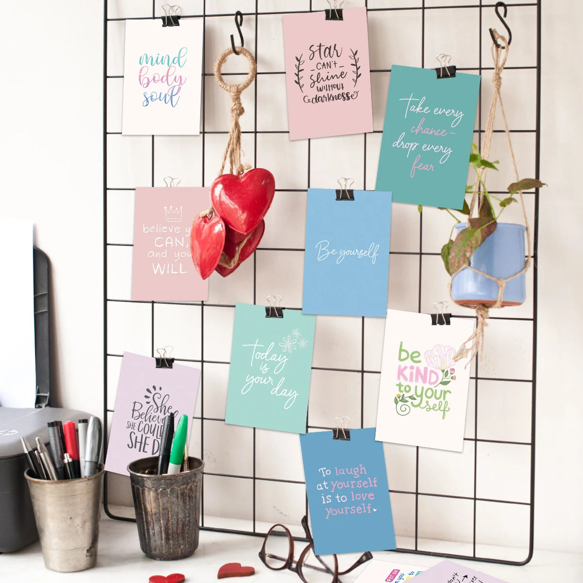 30pcs Love Yourself Self-encouragement Affirmations Quotes Card  For Her Birthday Gifts Photo Album Or Room Wall Decoration