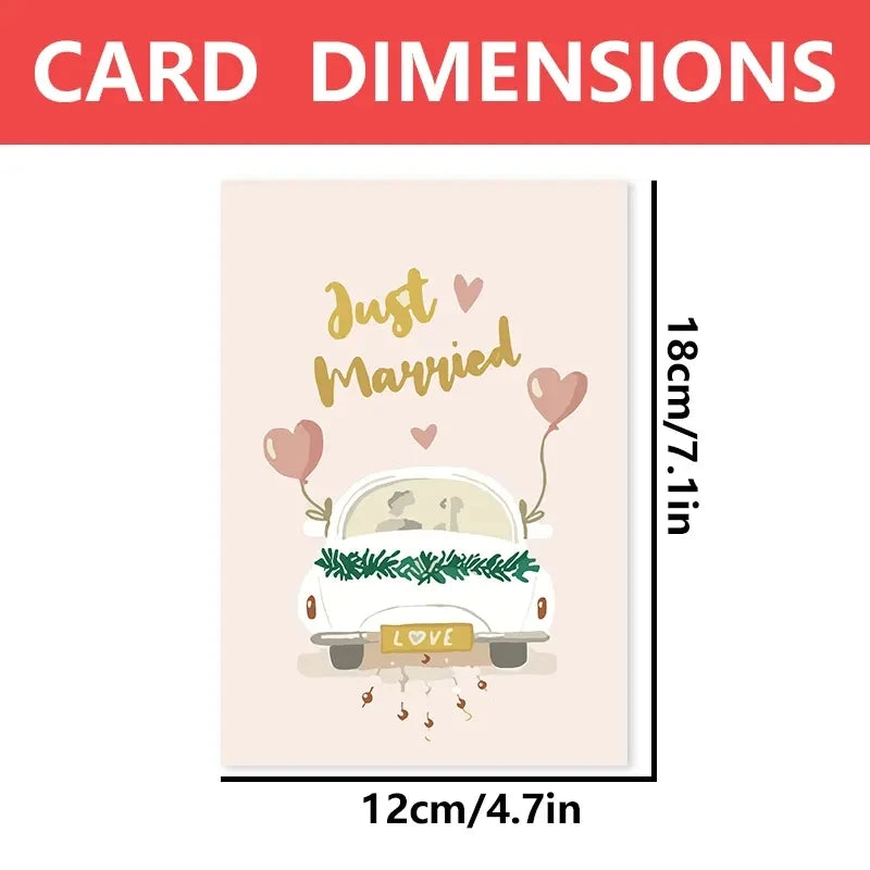 1pc Creative and interesting greeting cards, birthday gifts for family and friends Wedding Congratulations Card.