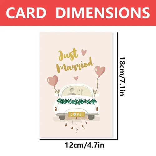 1pc Creative and interesting greeting cards, birthday gifts for family and friends Wedding Congratulations Card.