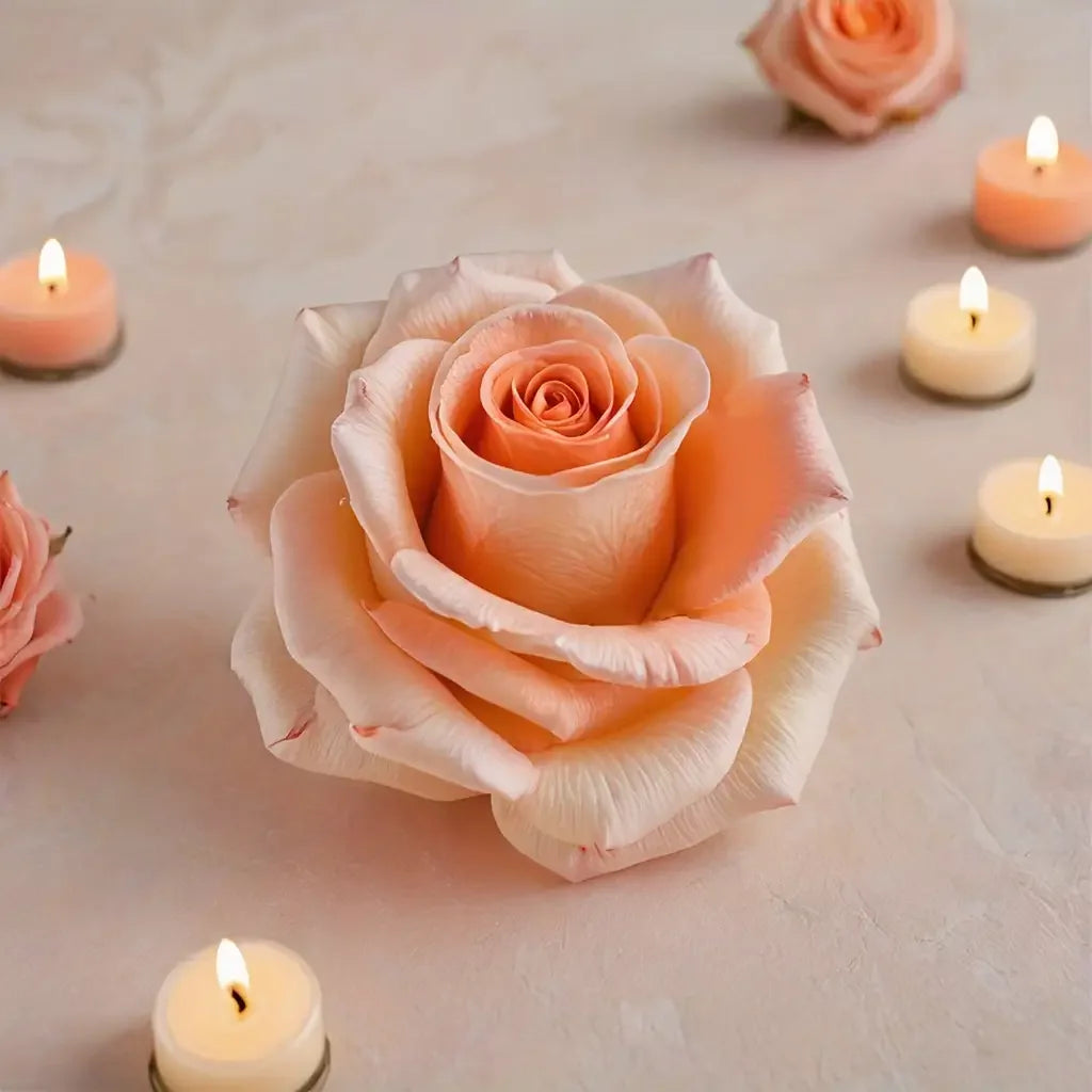 3D Rose Silicone Candle Mold, Soap Mold - Realistic Petal Design, Easy to Demold, Suitable for DIY Handmade Scented Candles, Soap, Resin Crafts, Clay, Plaster, Wedding and Valentine's Day Romantic Gift Options, Clay Mold, Pla