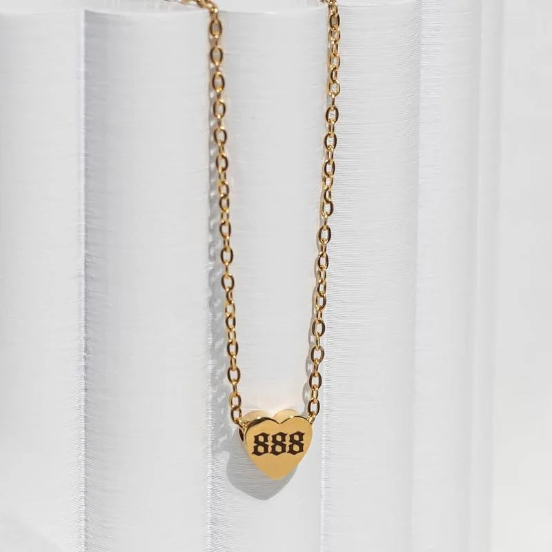 Angel digital love pendant necklace new product 11:11 points lucky collarbone chain