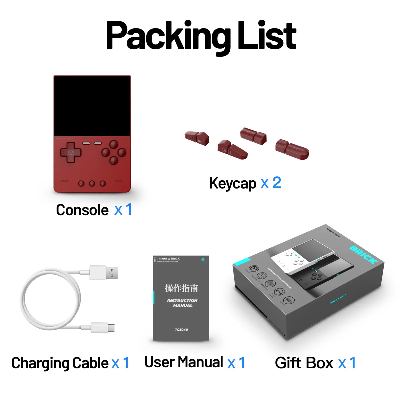 AMPOWN Trimui BRICK Portable Retro Handheld Game Players 3.2'' IPS Screen Emulator Video Games Consoles Linux System Allwinner