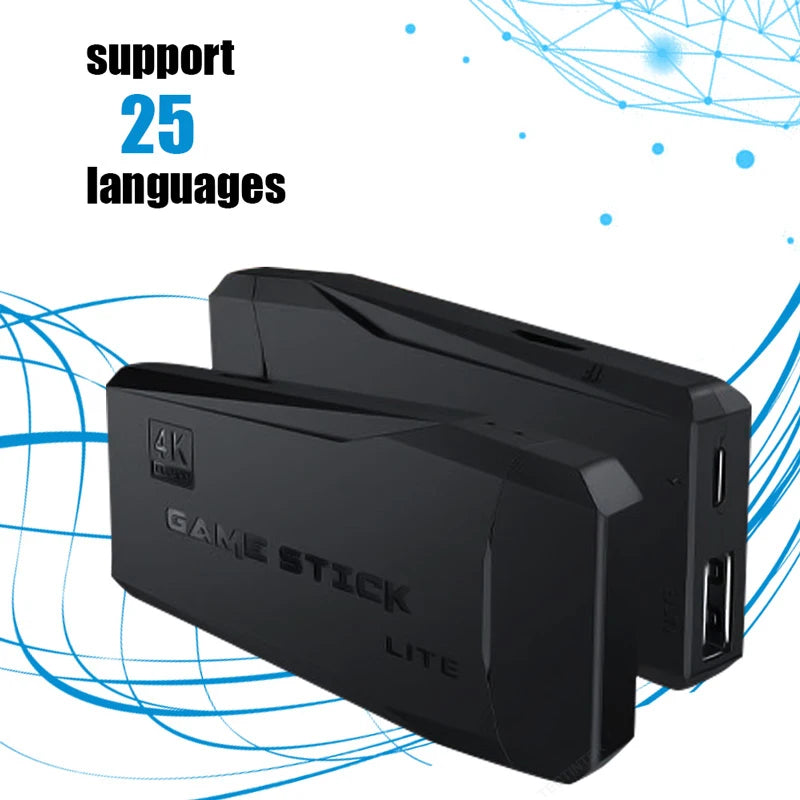 4K Game Stick Mini Video Games Consoles Video Game Player Built-in 40000 Games with 2.4G Double Wireless Controller Dropshipping