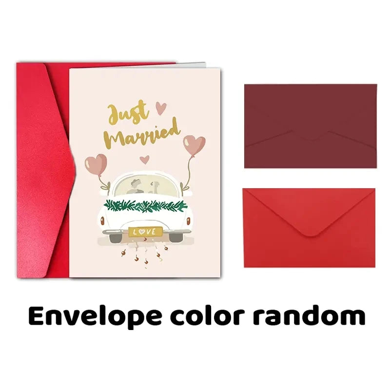 1pc Creative and interesting greeting cards, birthday gifts for family and friends Wedding Congratulations Card.