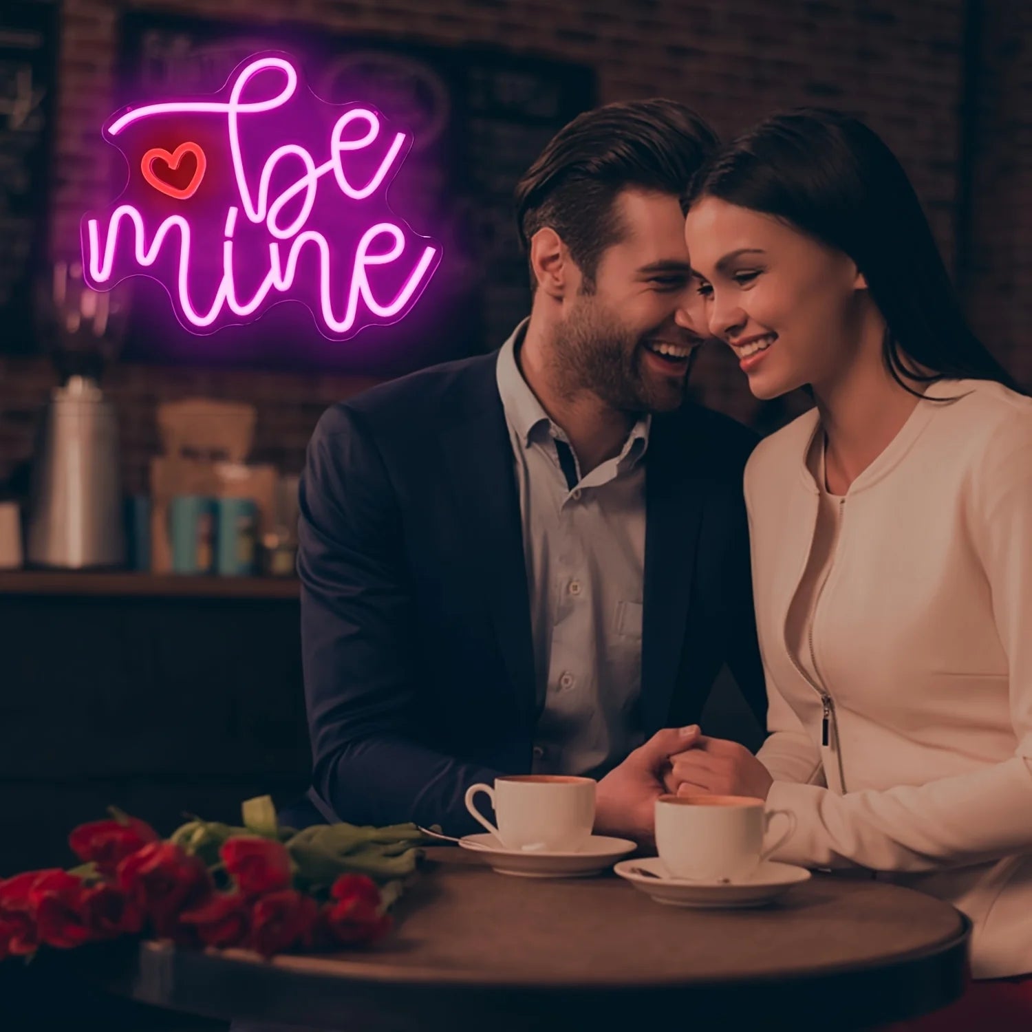 alentine'S Day Teddy Bear Neon Sign - Dimmable LED Wall Decor with Heart & Arrow Design, USB Powered, Perfect for Bedroom