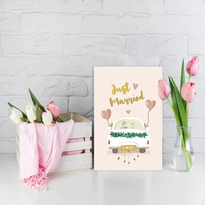 1pc Creative and interesting greeting cards, birthday gifts for family and friends Wedding Congratulations Card.