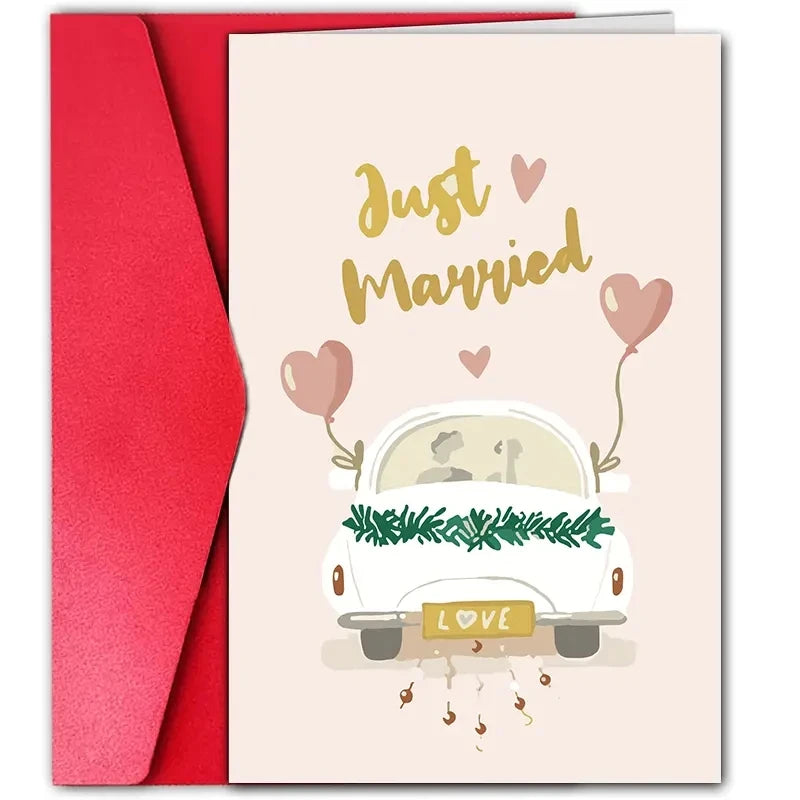 1pc Creative and interesting greeting cards, birthday gifts for family and friends Wedding Congratulations Card.